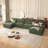 158.8" Chenille 4-Seat U-Shaped Modular Sofa, Removable & Washable Covers, 72H Compression Recovery, 9.25" Thick Cushions, Soft & Skin-Friendly Upholstery - Ideal For Living Room, Office, Hotel Lobby, Apartment & Villa-877330233