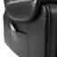 Fauteuil inclinable en cuir 2 sièges avec 2 points de massage et une boîte de rangement, fauteuil de massage de 70 po de largeur avec tirette manuelle-1477182356