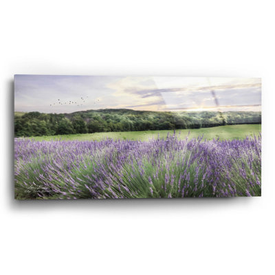 «Lavender Fields» par Lori Deiter, art mural en verre acrylique