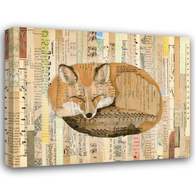 «Red Barrel Studio® Galapon, Nikki Gallery», art sur toile tendue: Red Fox Collage III