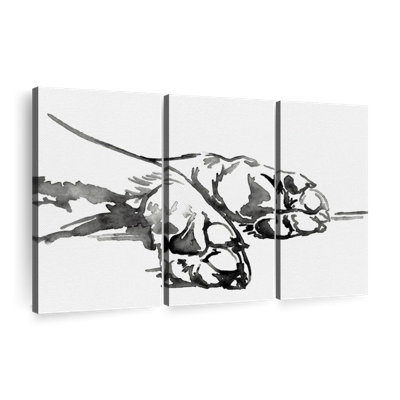 Animal «Linear Paws I Canvas Print» sur