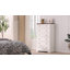 Commode haute avec 7 tiroirs pour la chambre à coucher, commode de style campagnard avec 7 tiroirs pour le salon, commode pour la chambre à coucher avec armoires de rangement en bois, gris-1053930333