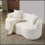Canapé courbé avec accoudoir rond, canapé à compression avec 2 coussins, canapé pour petit espace, salon, chambre à coucher, sans assemblage-854894658