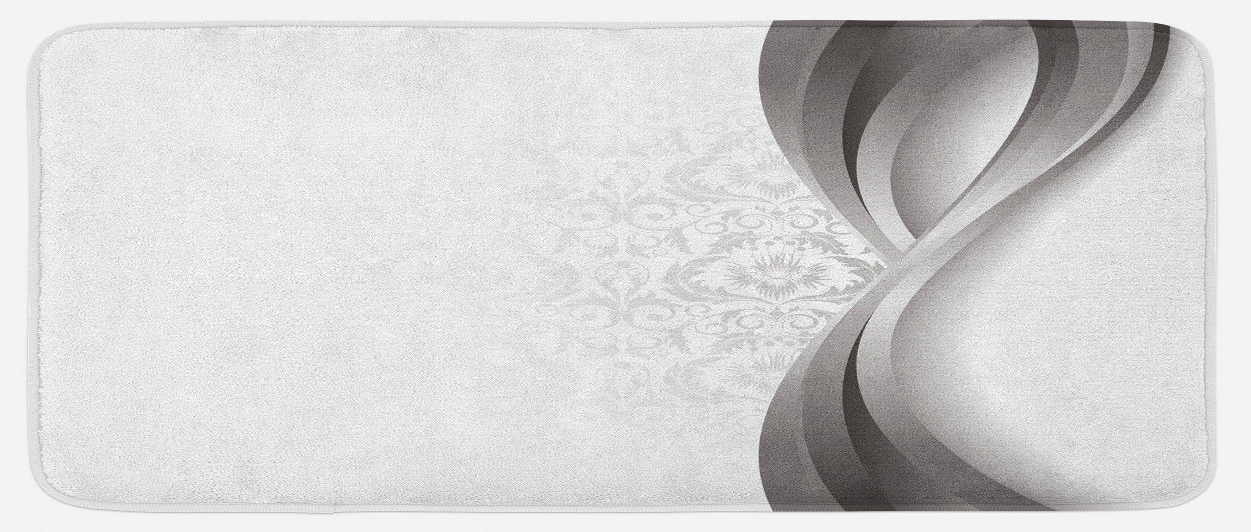 East Urban Home Wavy Vertical Curved Stripes With Flowers And Leaves