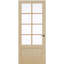 EVELIN 8-Lite Maple Wood and Clear Glass Prehung Interior Door with Handleset & Installation Kit-71626398-71626399-71626400