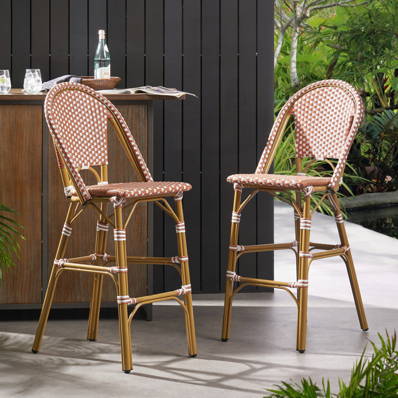 Tabourets de bar en rotin PE