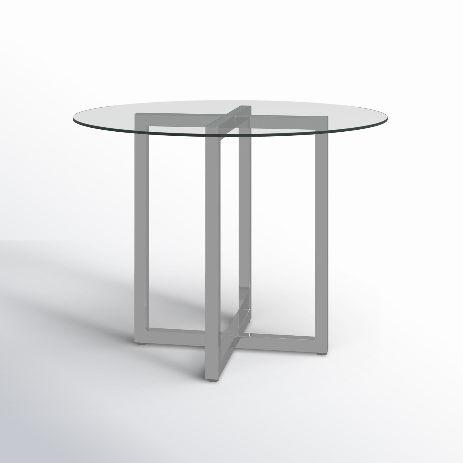 Dern 54" Glass Dining Table, 48" W x 48" L, Counter (36" Height)