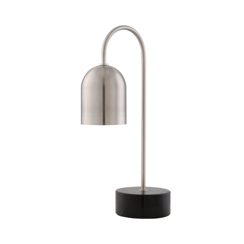 Lampe de bureau en métal Gilleod, Gris, Noir
