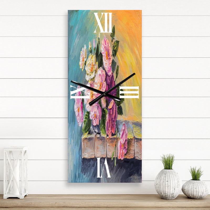 Horloge murale Nature morte avec fleurs, Grand