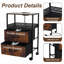 Slim Set Of 2 With Charging Station & 2 Drawers - Narrow With 2 Outlets Side Table