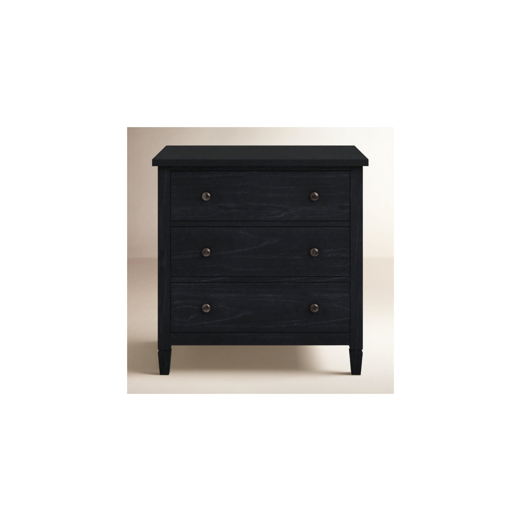 Charleston 3 - Drawer Dresser, Washed Black