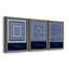 Indigo Tile IV - ensemble de 3 impressions sur toile encadrées-1875451994-1875451999