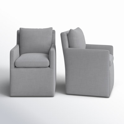 Alayaa Performance Upholstered Armchair with Casters