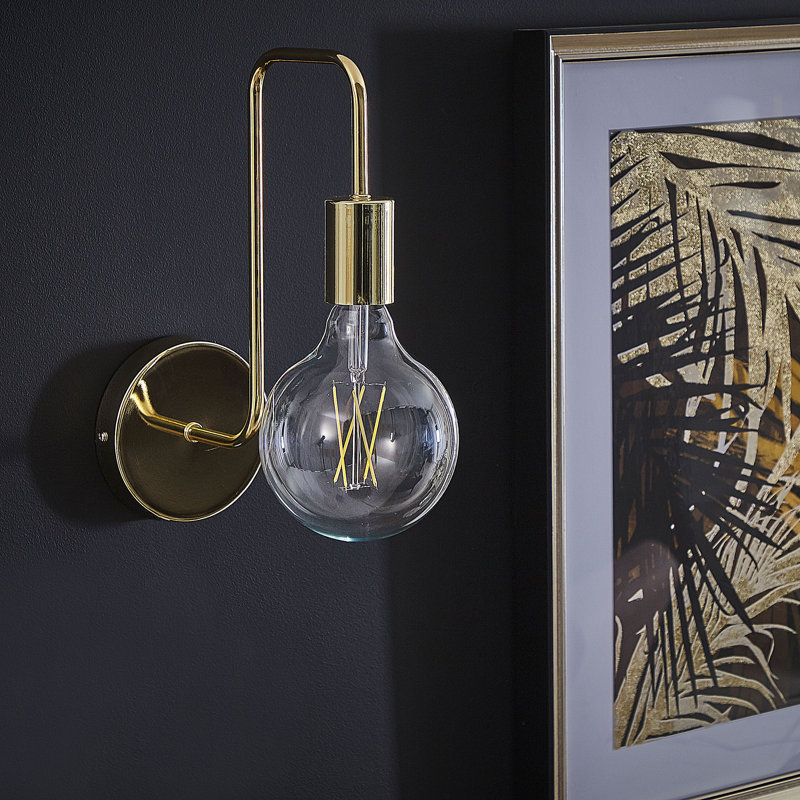 Salazar Aluminium Armed Sconce, Gold