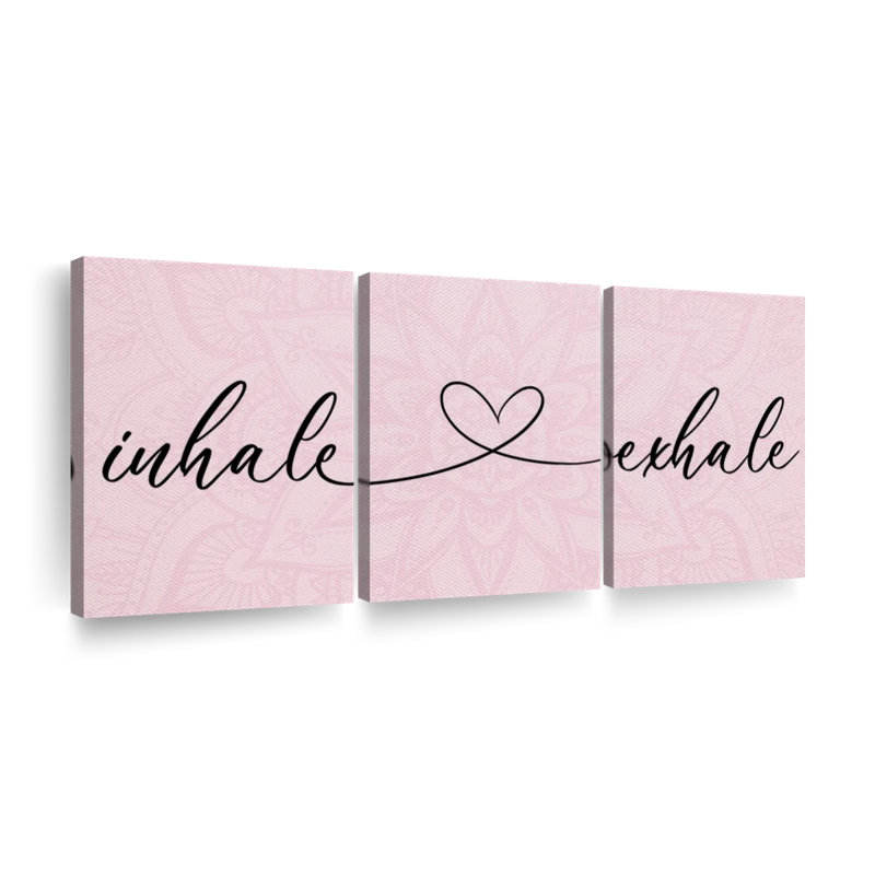 «Inhale Exhale Zen VI», reproduction sur toile, H 36 po x l 74 po x P 1,25 po