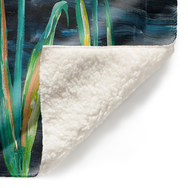 Couverture sherpa à 3 doux tulipes, l 51 po x L 60 po