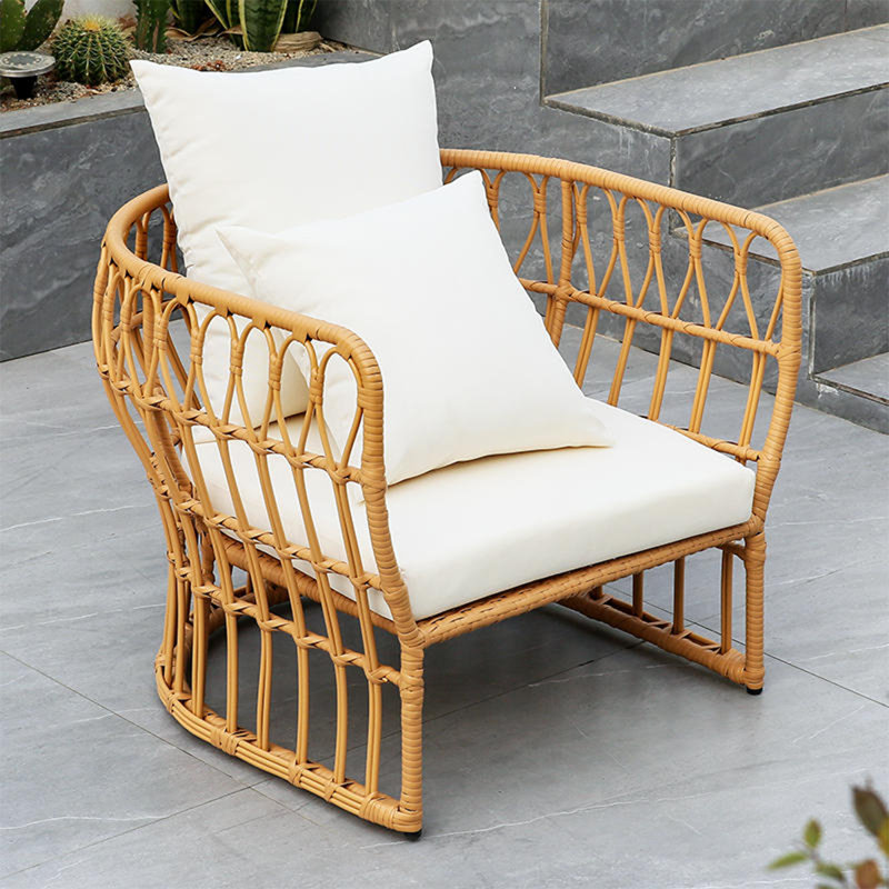 Chaise longue d'extérieur en osier Brookie