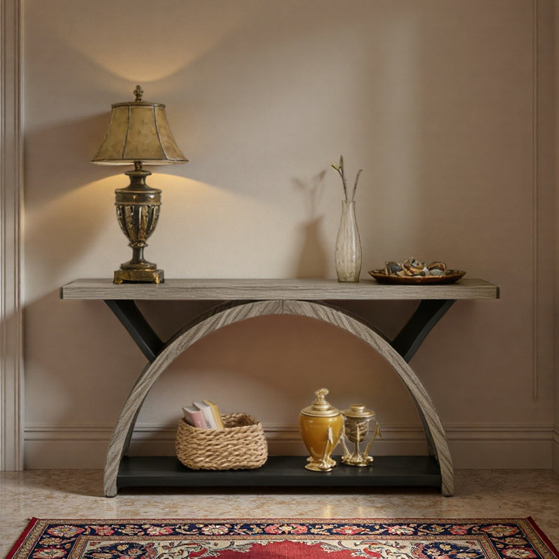 Table d'appoint à 2 niveaux, table de vestibule, table console
