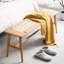 Banc de siège en bois de chêne tissé pour décor de chambre à coucher Natural - Space
