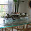 Glass Plate Magnolia Floral Arrangement And Centerpiece In Planter-2022302785-2118726097