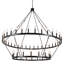 Lustre en forme de roue de style campagnard à deux étages avec 54 lumières Neiges-1599103038