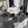 Ryding Modern Round Sintered Stone Dining Table with Rotating Tray