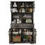 Armoire de rangement autoportante moderne 70,8 po avec porte-bouteilles, 4 portes, 2 tiroirs pour la cuisine, la chambre à coucher ou le couloir-106535769