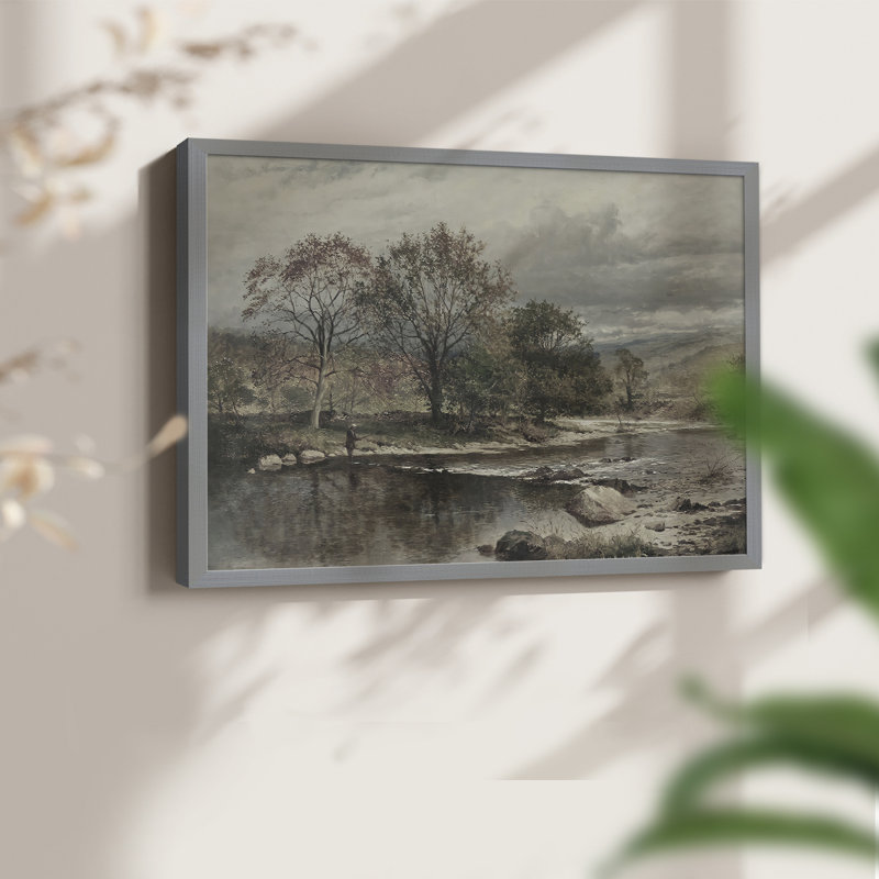 Paysages rétro-CLxxxvi-impression encadrée - réversible, H 11 po x l 14 po, Gris