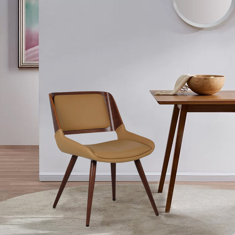 Ayrton Faux Leather Mid-Century Dining Chair, Desert Sandstone