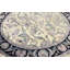 Wool Oriental Area Rug in Cream/Purple/Navy Blue