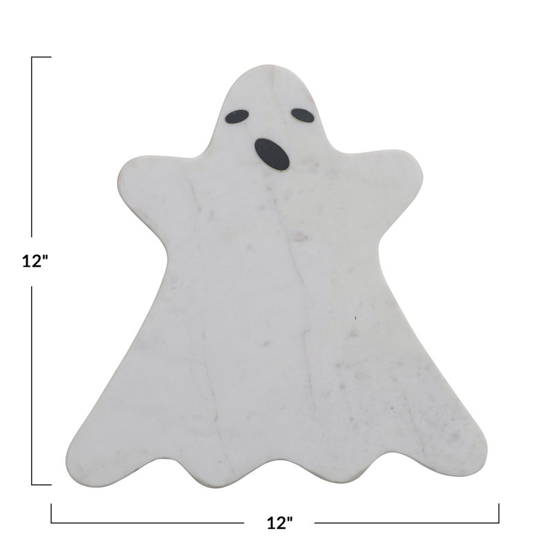 Marble Ghost Shaped Cheese And Cutting Board