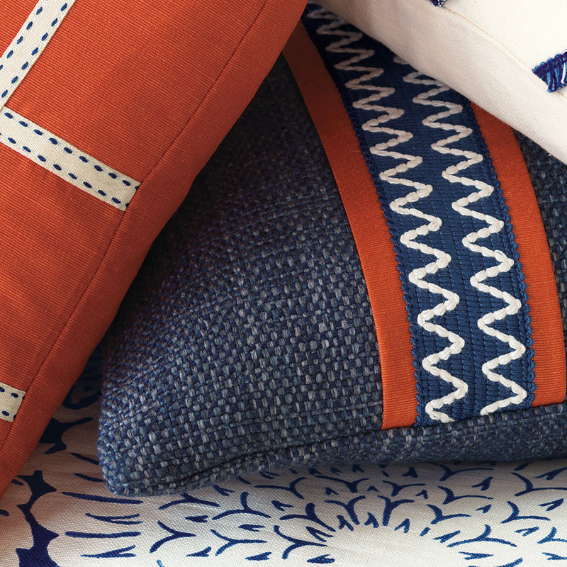Indira Gilmer Brulee Fabric, Indigo