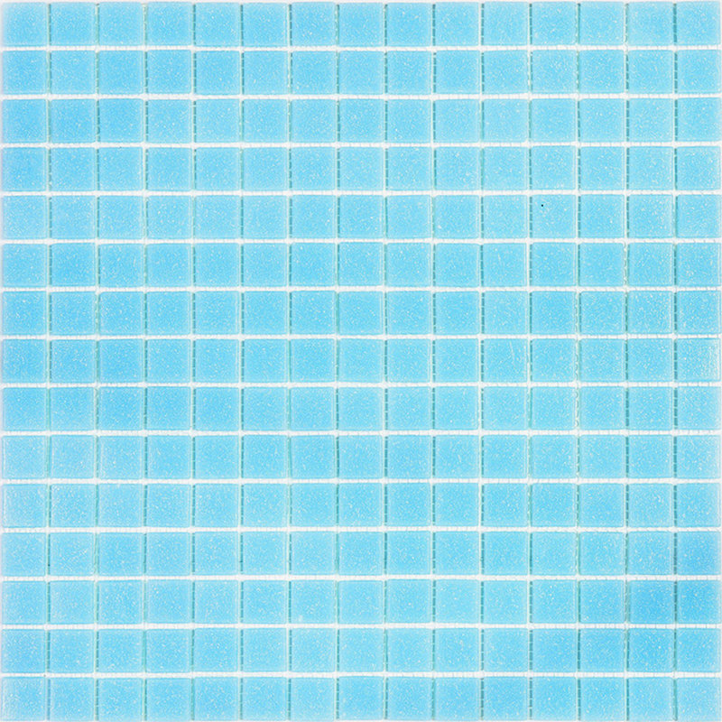 Dune 0.8" x 0.8" Glass Grid Mosaic Wall & Floor Tile , Cadet Blue