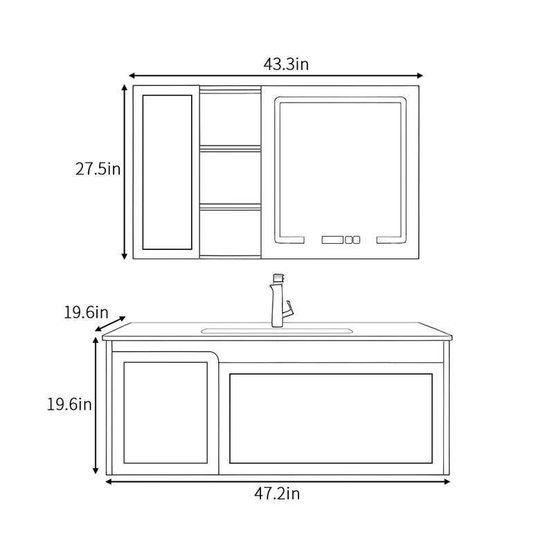 Armoire de salle de bain japonaise