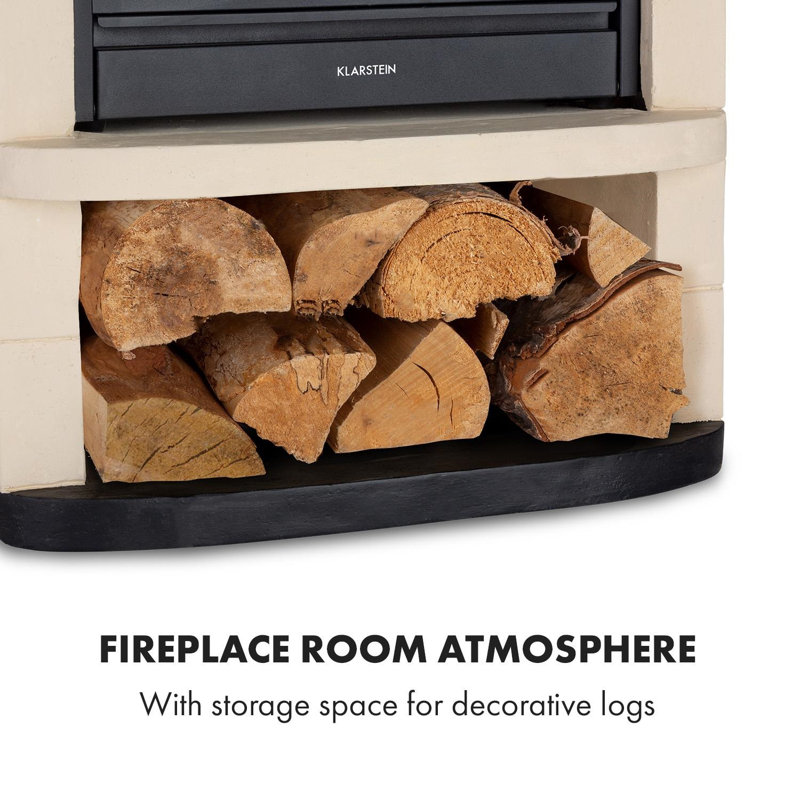 Carinthia Klarstein 50cm W Cream Electric Stove with 1.8 BTU