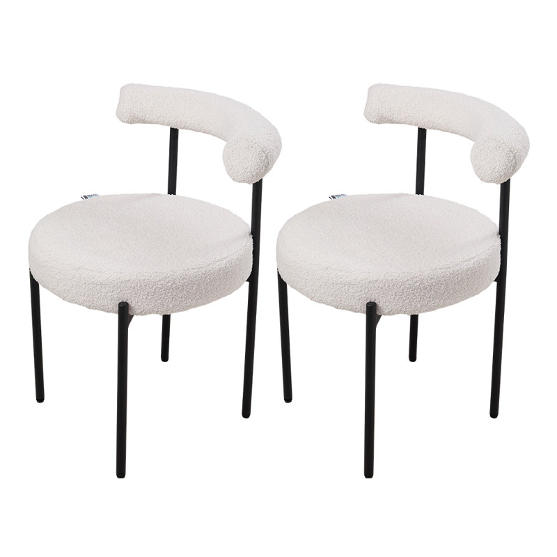 48cm H Upholstered Accent in White