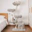 Tour pour arbre à chat 4 couches avec lit pour chat et condo pour chat, arbre à chat avec poteau à griffer, housses amovibles et lavables-139705516