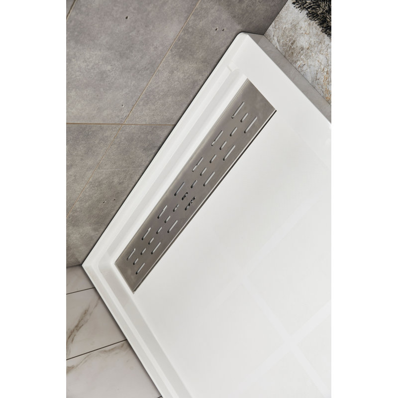 Low Step Right Trench 60'' W 36'' D Shower Base, Right