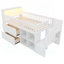 Lit mezzanine bas en bois avec escalier-1560739810