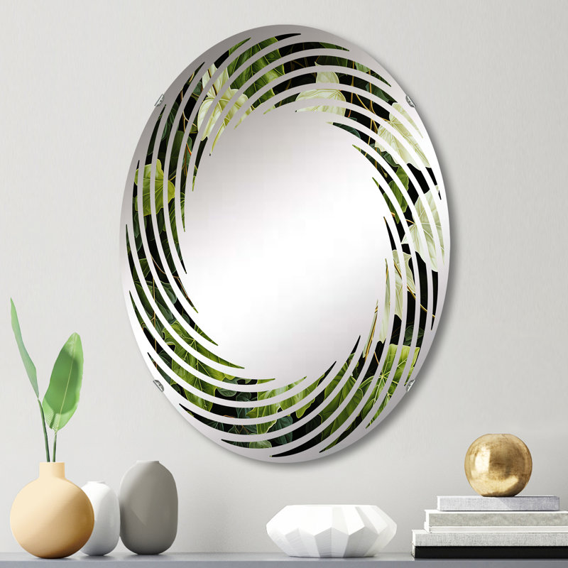 Miroir mural en spirale ivoire Ivy, L 20 po x H 30 po