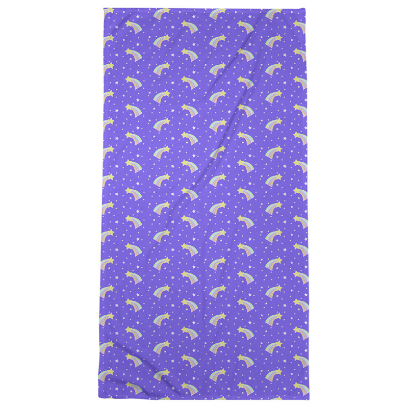 Serviette de bain stars shooting, Mauve