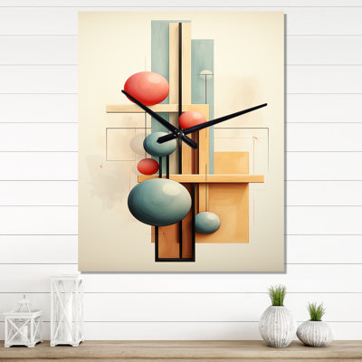 The Mystery Of Love Flow Vintage Illustration - Modern Geometric Vintage Wall Clock