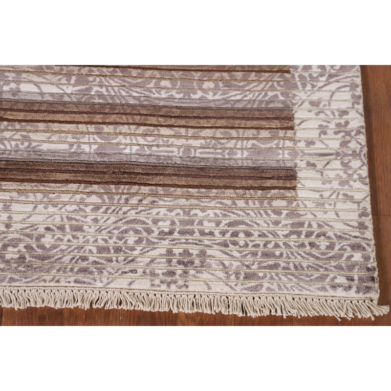 Handmade Modern Indian Abstract Rug 3x5