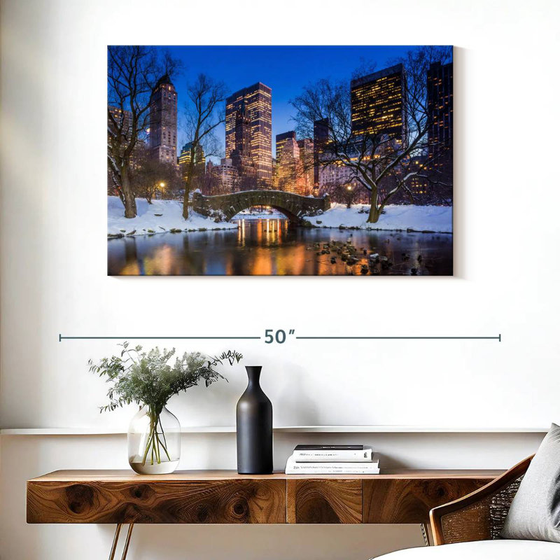 Ravi Snowy Central Park, H 26 po x l 39 po