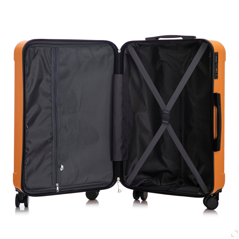 20 "/ 24" / 28 "3 pièces / ensemble en valise à roulettes en ABS, valise de cabine, couleur assortie, serrure à combinaison TSA