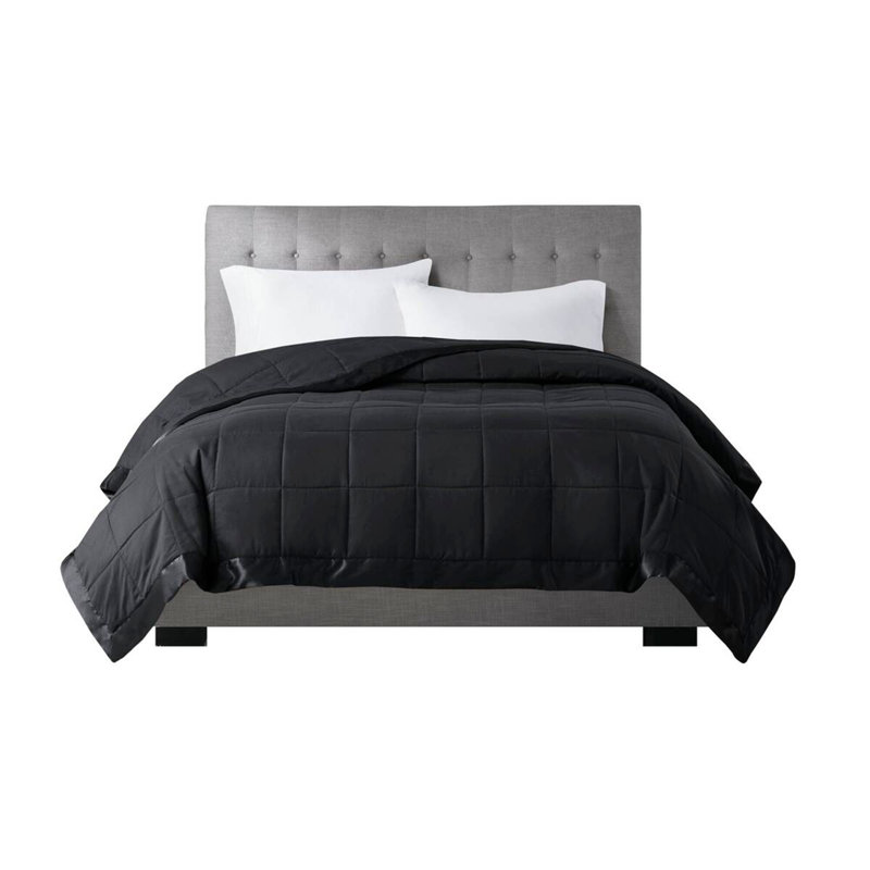 Couverture légère en duvet synthétique, Grand lit, Noir, noir, noir, noir