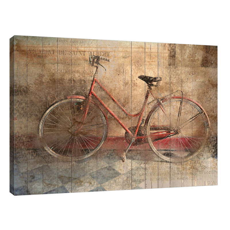 « rouille bicycle », impression sur toile tendue, H 24 po x l 32 po x P 1,5 po