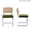 Chaise d'appoint rembourrée avec dossier en rotin et structure en acier Marlow Cantilever H 18,8 po-1028167474-1028167476