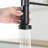 Kitchen Faucet With Motion Sensor - Automatic Smart Touchless Hygienic And Convenient For In Black/Silver Stainless Steel Tap Activated Modern Black Silver Finish Kitchens