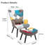 Kade Upholstered Armchair with Footstool-149706998